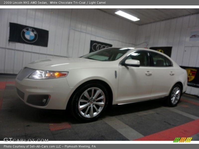 White Chocolate Tri-Coat / Light Camel 2009 Lincoln MKS AWD Sedan