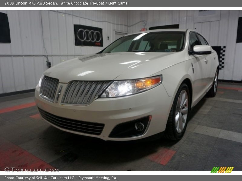 White Chocolate Tri-Coat / Light Camel 2009 Lincoln MKS AWD Sedan