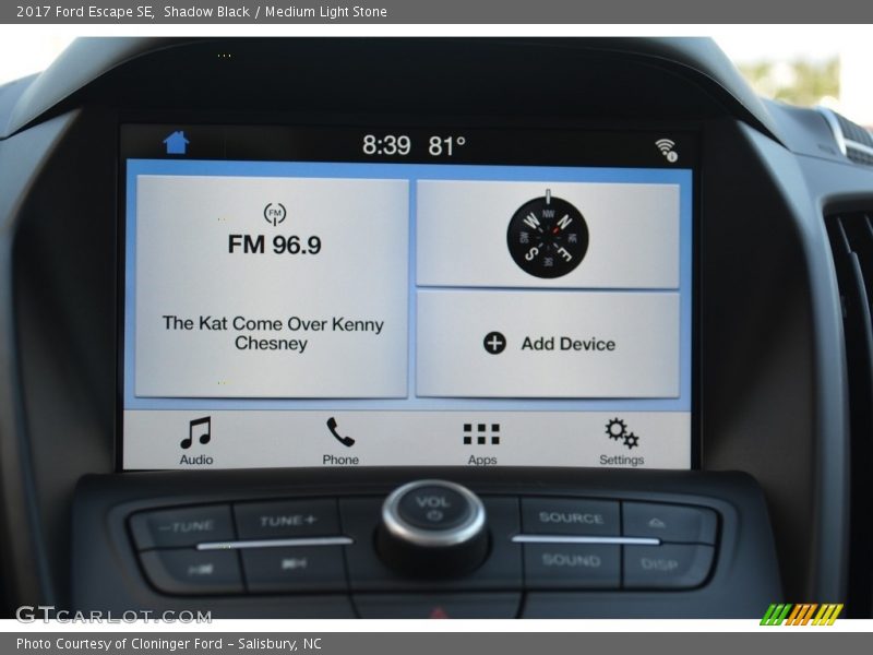 Shadow Black / Medium Light Stone 2017 Ford Escape SE
