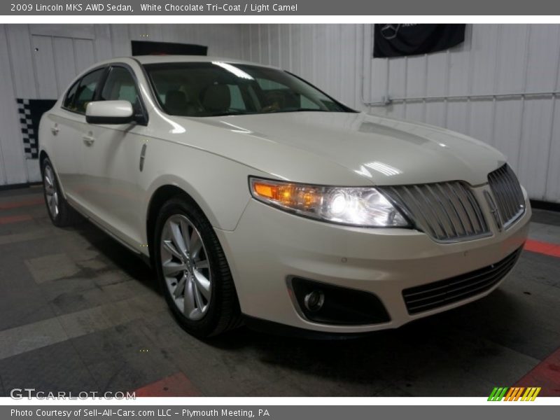 White Chocolate Tri-Coat / Light Camel 2009 Lincoln MKS AWD Sedan