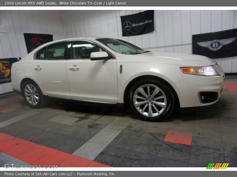 White Chocolate Tri-Coat / Light Camel 2009 Lincoln MKS AWD Sedan