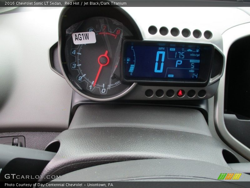 Red Hot / Jet Black/Dark Titanium 2016 Chevrolet Sonic LT Sedan