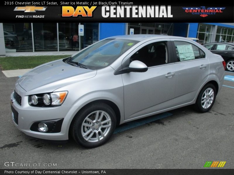 Silver Ice Metallic / Jet Black/Dark Titanium 2016 Chevrolet Sonic LT Sedan