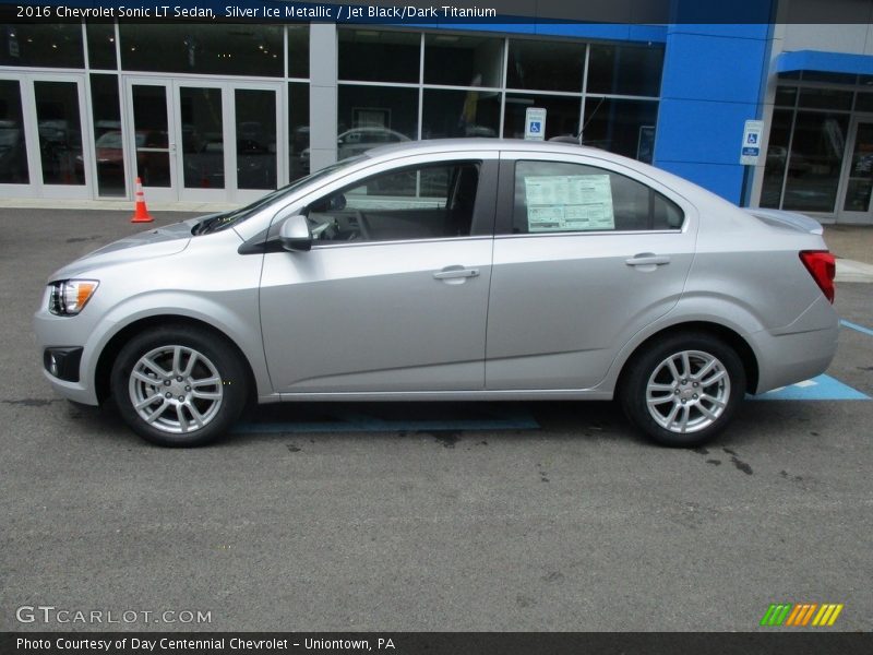 Silver Ice Metallic / Jet Black/Dark Titanium 2016 Chevrolet Sonic LT Sedan