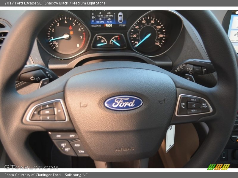 Shadow Black / Medium Light Stone 2017 Ford Escape SE