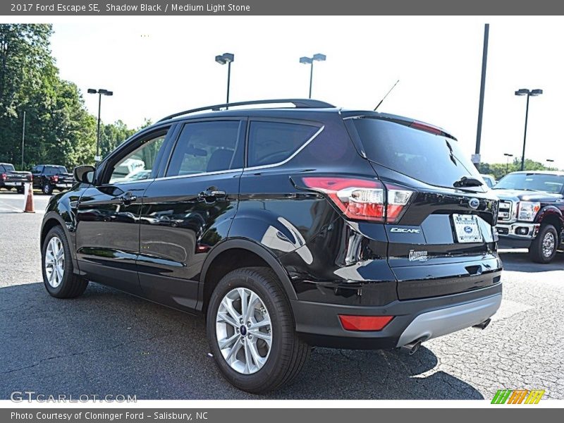 Shadow Black / Medium Light Stone 2017 Ford Escape SE