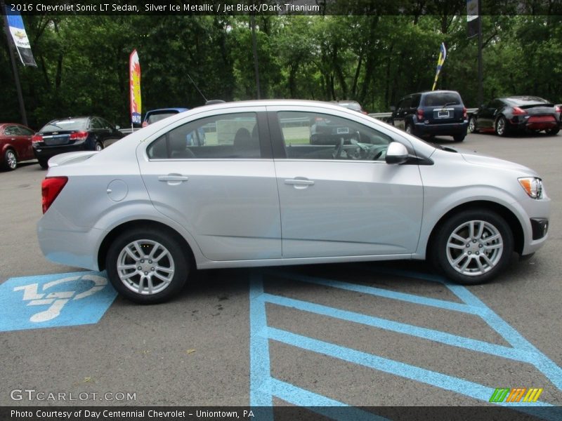 Silver Ice Metallic / Jet Black/Dark Titanium 2016 Chevrolet Sonic LT Sedan