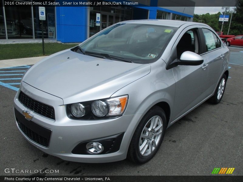 Silver Ice Metallic / Jet Black/Dark Titanium 2016 Chevrolet Sonic LT Sedan