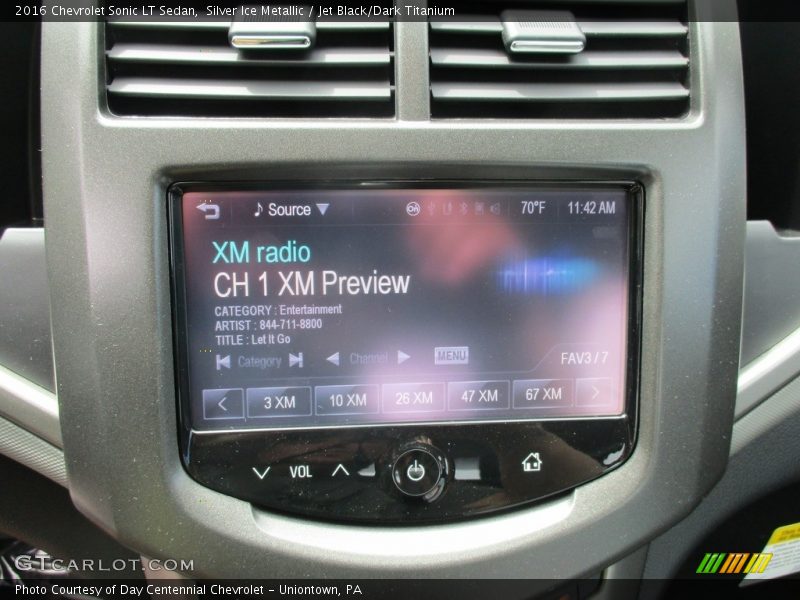 Silver Ice Metallic / Jet Black/Dark Titanium 2016 Chevrolet Sonic LT Sedan