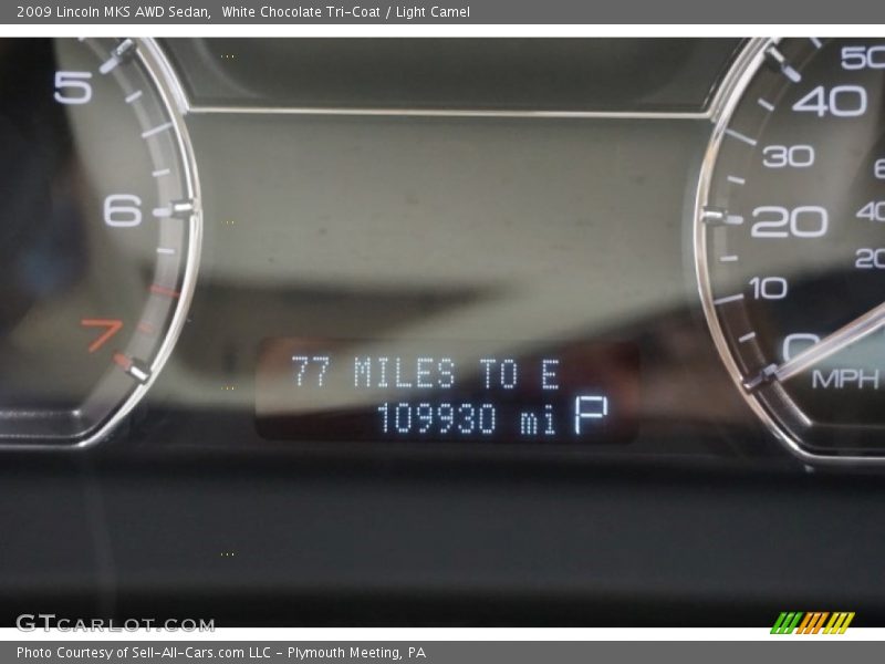 White Chocolate Tri-Coat / Light Camel 2009 Lincoln MKS AWD Sedan