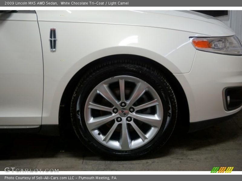 White Chocolate Tri-Coat / Light Camel 2009 Lincoln MKS AWD Sedan