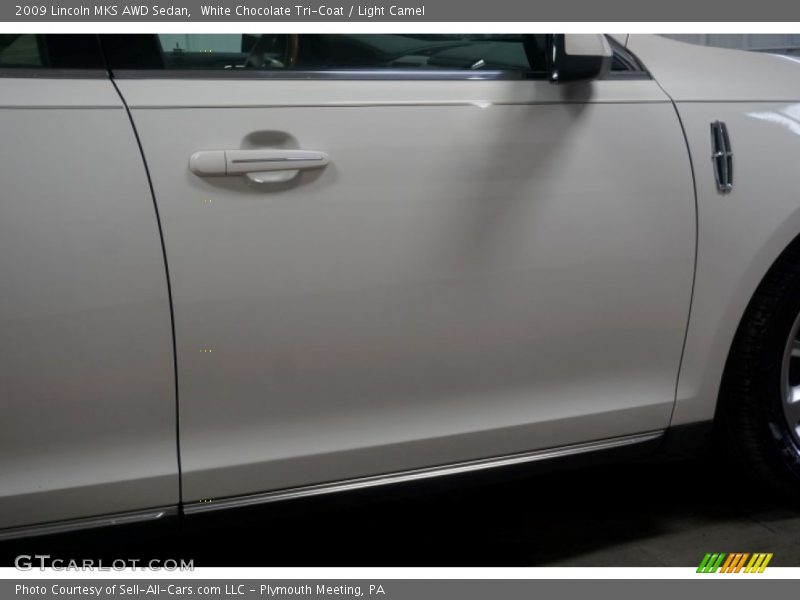 White Chocolate Tri-Coat / Light Camel 2009 Lincoln MKS AWD Sedan