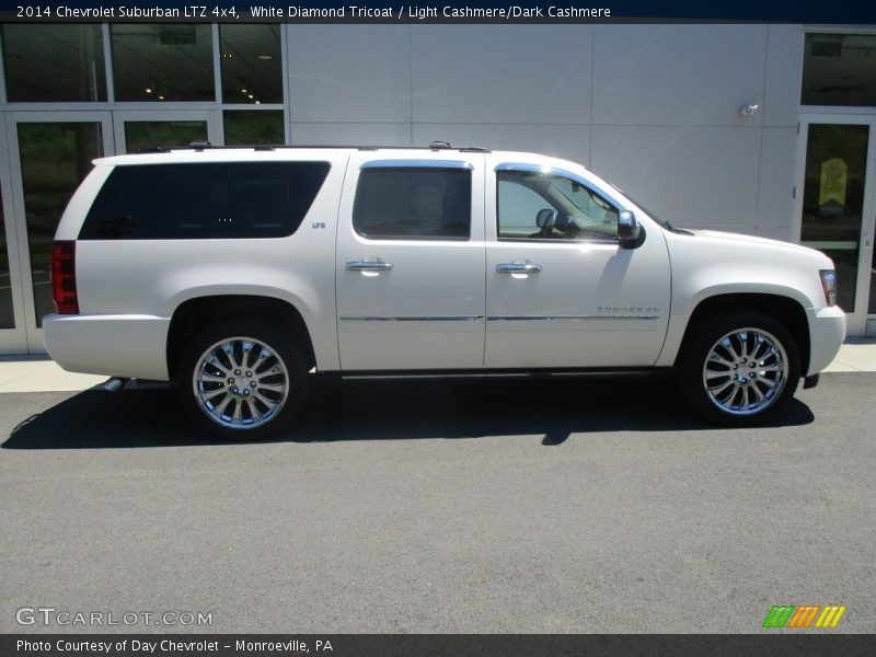 White Diamond Tricoat / Light Cashmere/Dark Cashmere 2014 Chevrolet Suburban LTZ 4x4