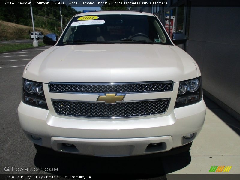 White Diamond Tricoat / Light Cashmere/Dark Cashmere 2014 Chevrolet Suburban LTZ 4x4
