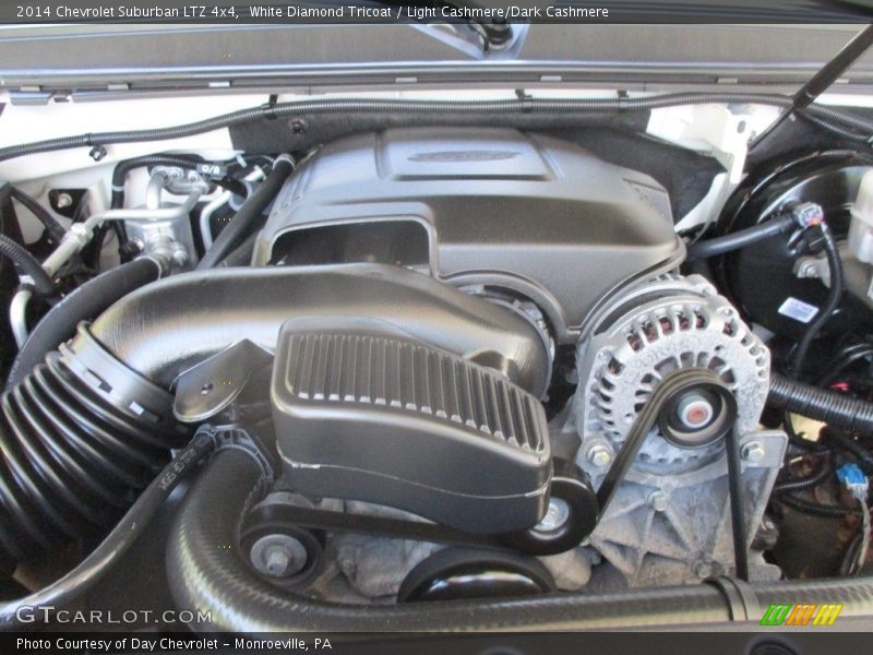 White Diamond Tricoat / Light Cashmere/Dark Cashmere 2014 Chevrolet Suburban LTZ 4x4