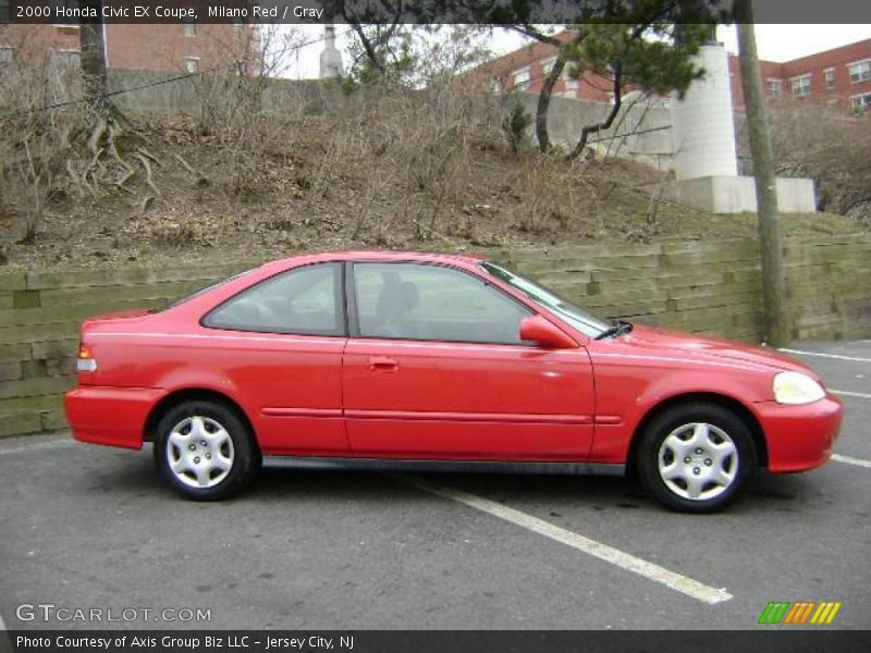 Milano Red / Gray 2000 Honda Civic EX Coupe
