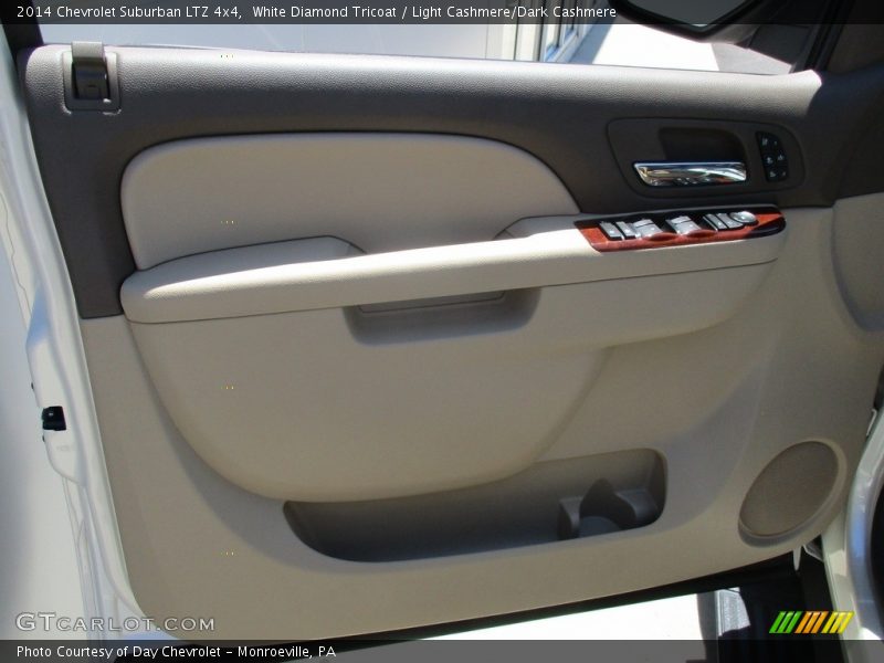 White Diamond Tricoat / Light Cashmere/Dark Cashmere 2014 Chevrolet Suburban LTZ 4x4