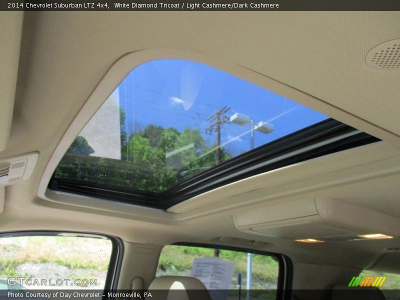 White Diamond Tricoat / Light Cashmere/Dark Cashmere 2014 Chevrolet Suburban LTZ 4x4