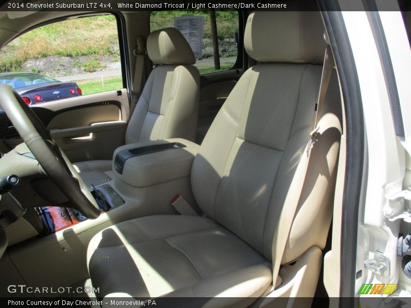 White Diamond Tricoat / Light Cashmere/Dark Cashmere 2014 Chevrolet Suburban LTZ 4x4