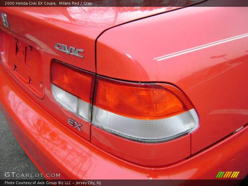 Milano Red / Gray 2000 Honda Civic EX Coupe