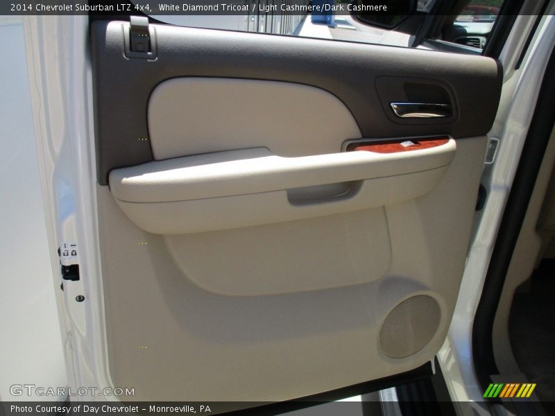 White Diamond Tricoat / Light Cashmere/Dark Cashmere 2014 Chevrolet Suburban LTZ 4x4