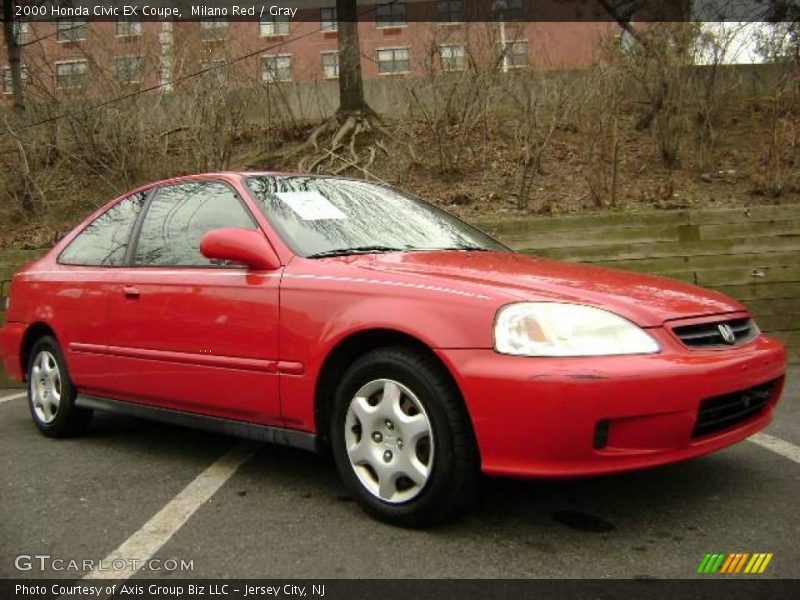 Milano Red / Gray 2000 Honda Civic EX Coupe