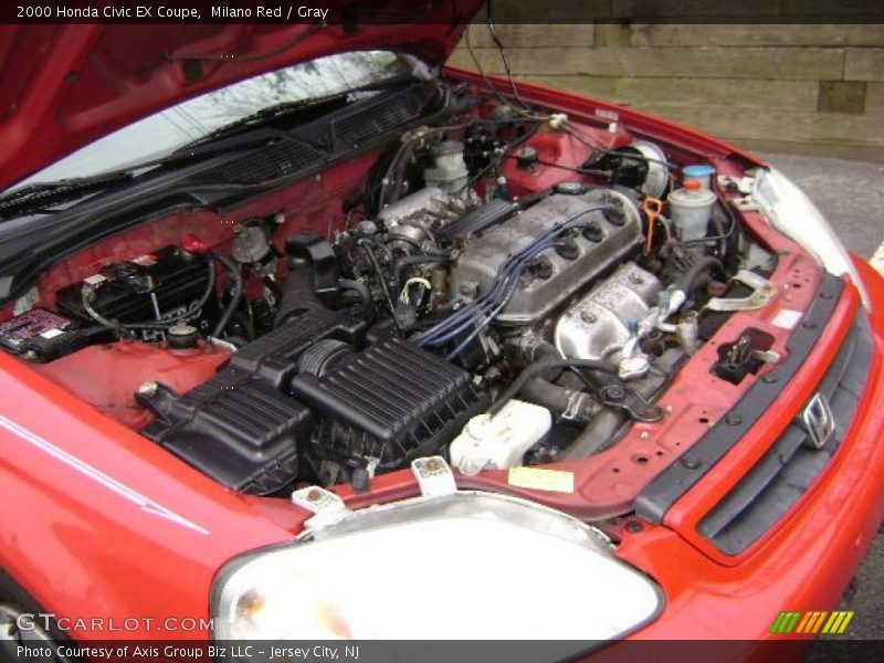 Milano Red / Gray 2000 Honda Civic EX Coupe