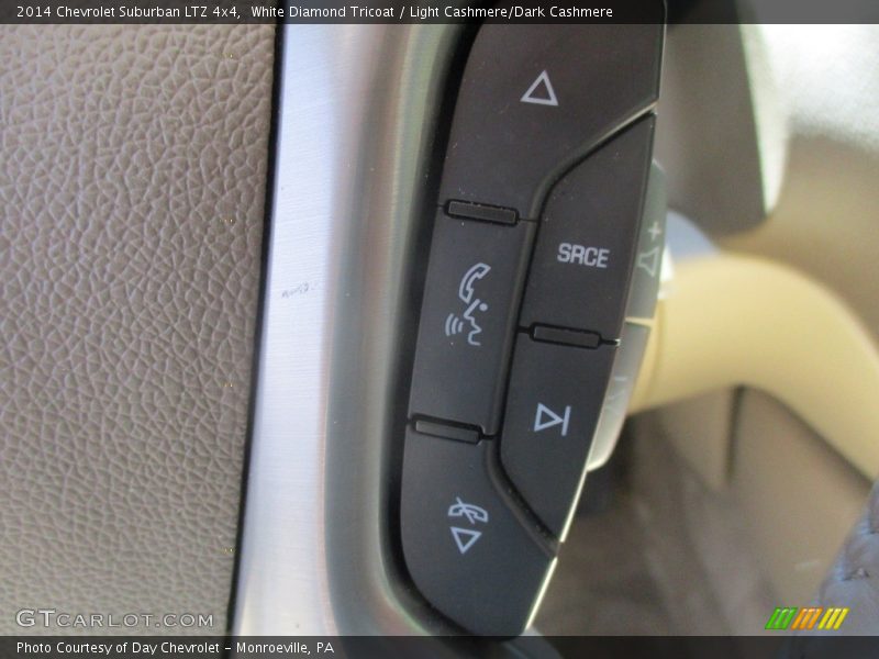 White Diamond Tricoat / Light Cashmere/Dark Cashmere 2014 Chevrolet Suburban LTZ 4x4