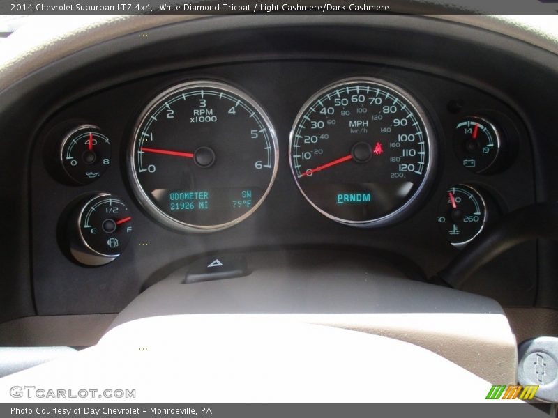 White Diamond Tricoat / Light Cashmere/Dark Cashmere 2014 Chevrolet Suburban LTZ 4x4