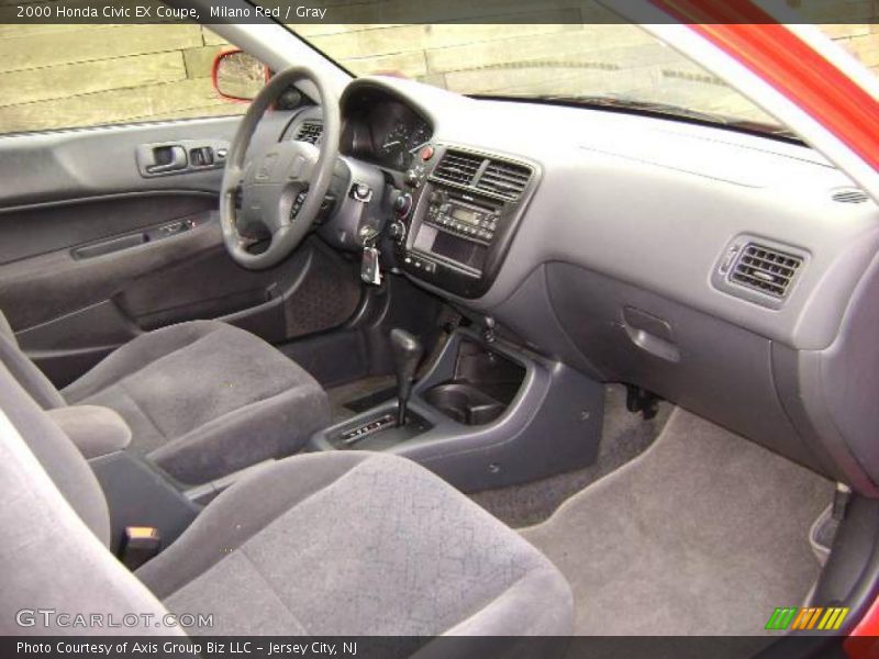 Milano Red / Gray 2000 Honda Civic EX Coupe
