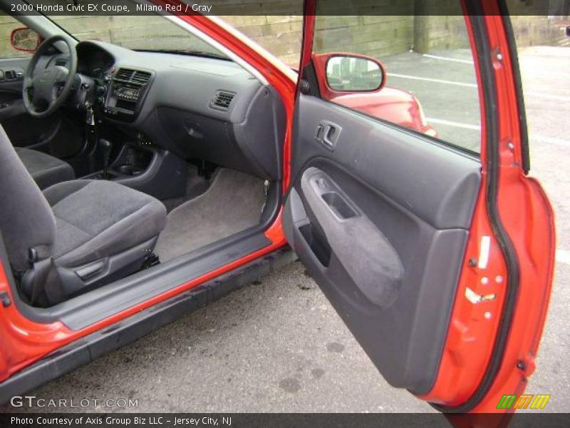 Milano Red / Gray 2000 Honda Civic EX Coupe