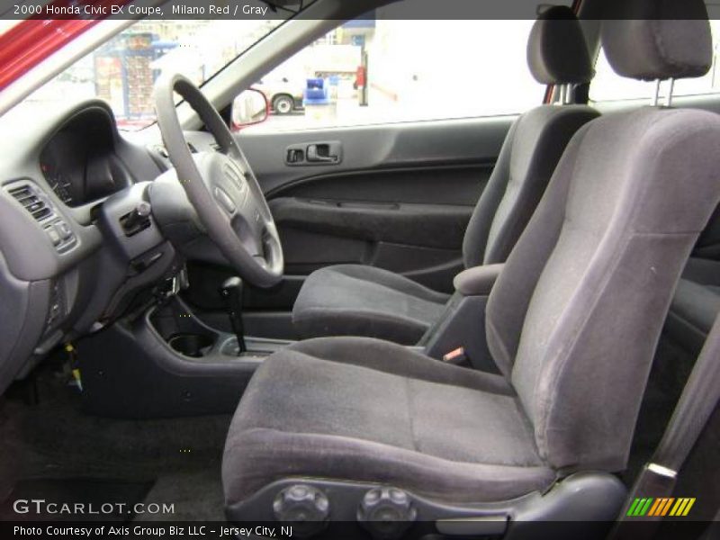 Milano Red / Gray 2000 Honda Civic EX Coupe