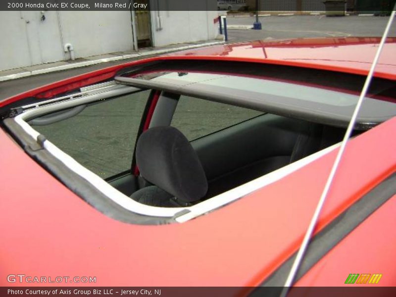 Milano Red / Gray 2000 Honda Civic EX Coupe