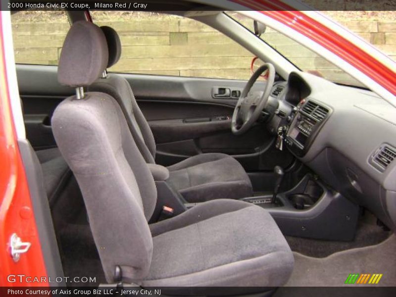 Milano Red / Gray 2000 Honda Civic EX Coupe