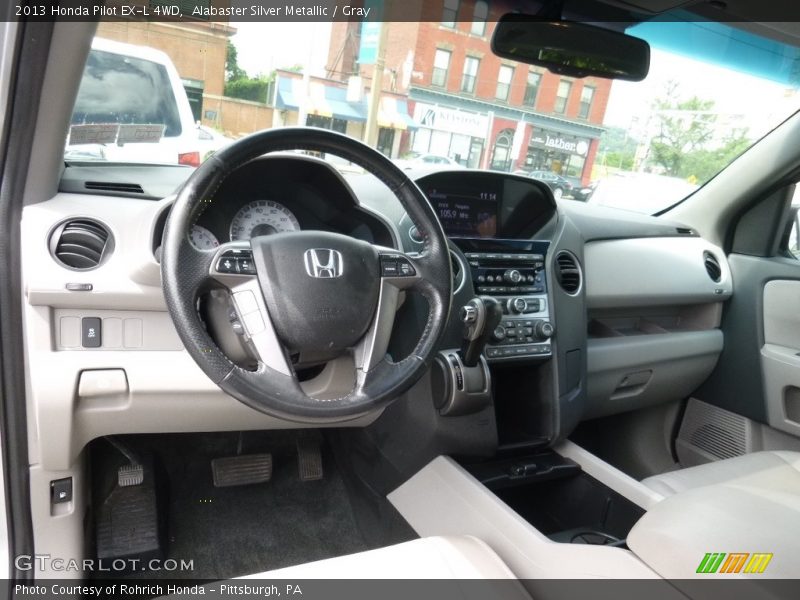 Alabaster Silver Metallic / Gray 2013 Honda Pilot EX-L 4WD