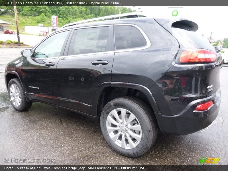 Brilliant Black Crystal Pearl / Black 2016 Jeep Cherokee Overland 4x4