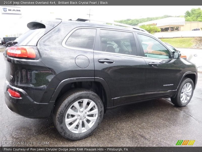 Brilliant Black Crystal Pearl / Black 2016 Jeep Cherokee Overland 4x4
