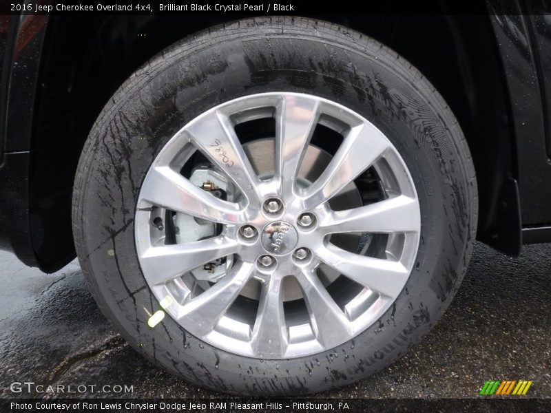 Brilliant Black Crystal Pearl / Black 2016 Jeep Cherokee Overland 4x4