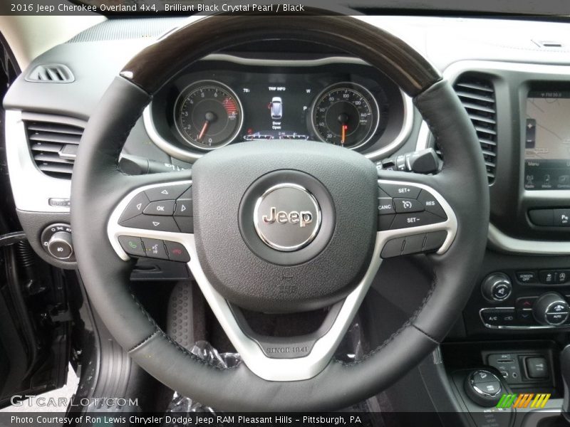 Brilliant Black Crystal Pearl / Black 2016 Jeep Cherokee Overland 4x4