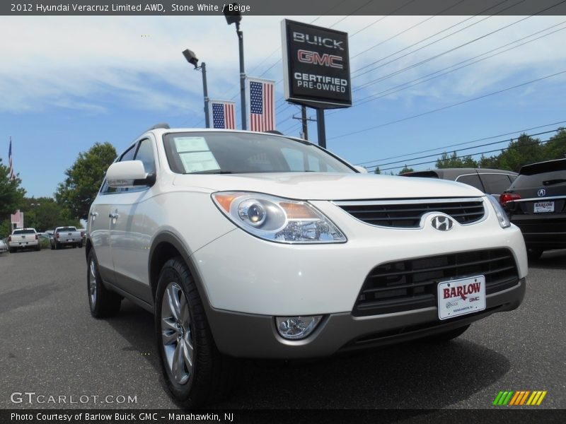 Stone White / Beige 2012 Hyundai Veracruz Limited AWD