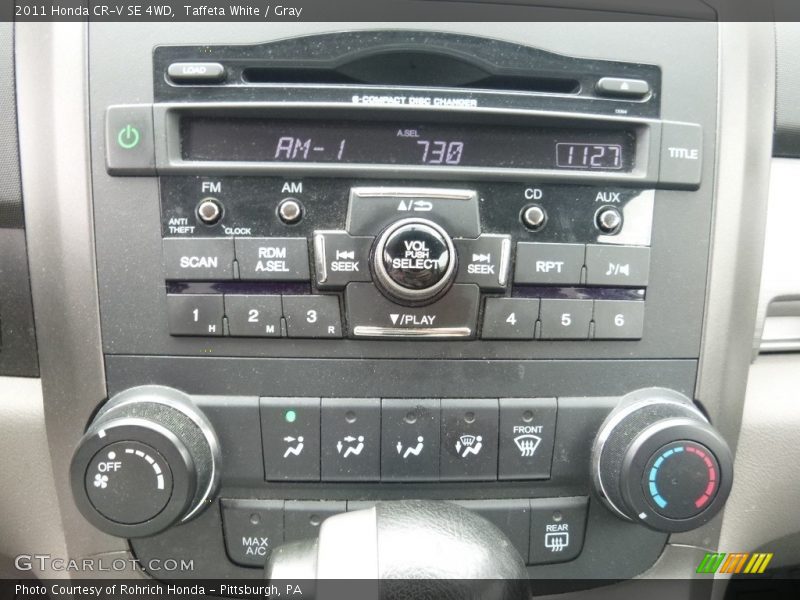Taffeta White / Gray 2011 Honda CR-V SE 4WD