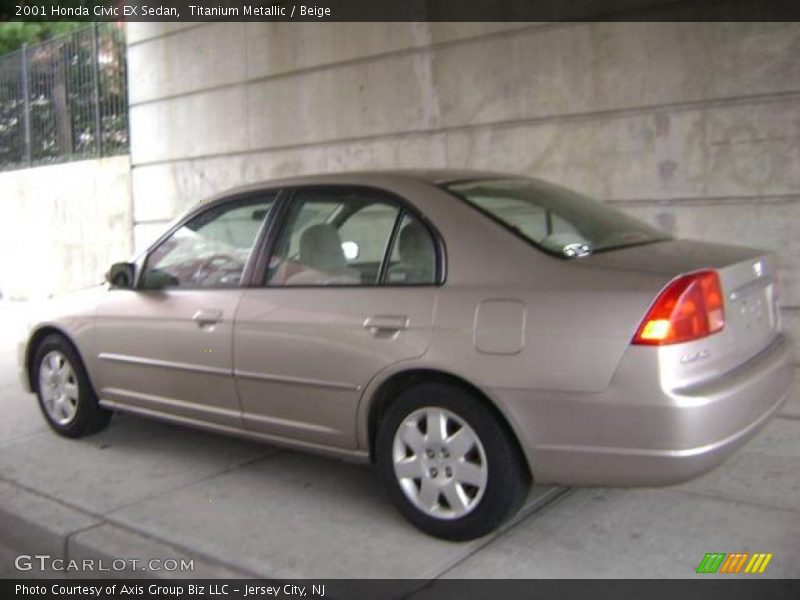 Titanium Metallic / Beige 2001 Honda Civic EX Sedan