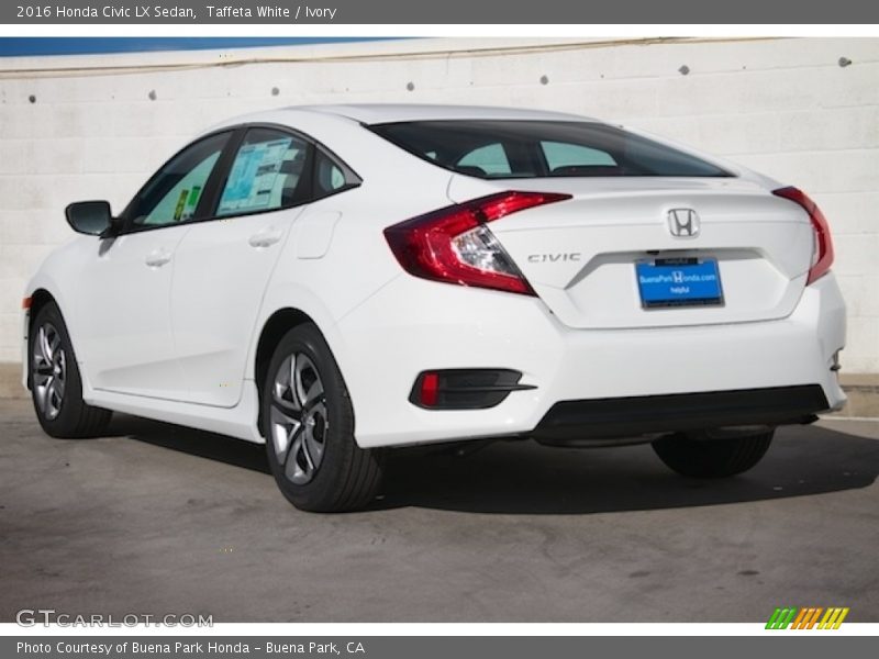 Taffeta White / Ivory 2016 Honda Civic LX Sedan