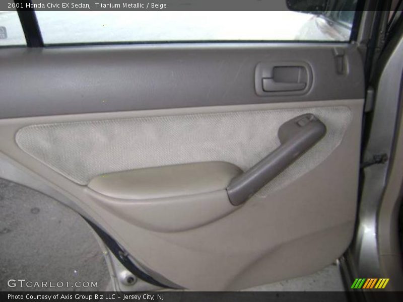Titanium Metallic / Beige 2001 Honda Civic EX Sedan