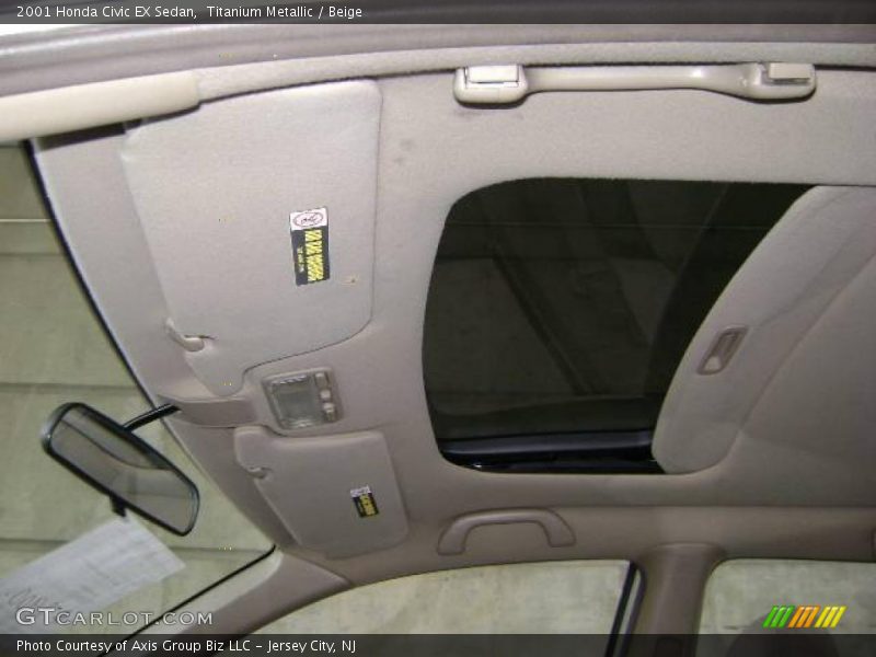 Titanium Metallic / Beige 2001 Honda Civic EX Sedan