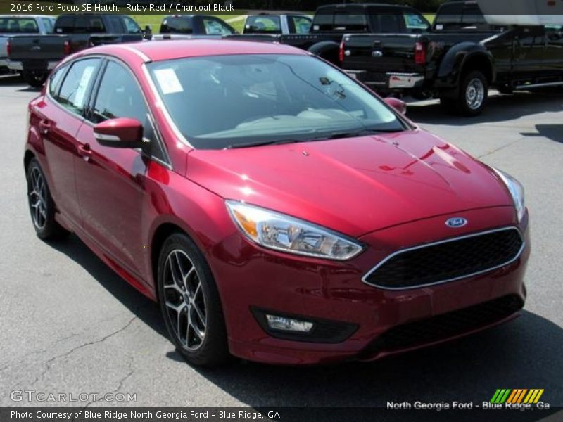 Ruby Red / Charcoal Black 2016 Ford Focus SE Hatch