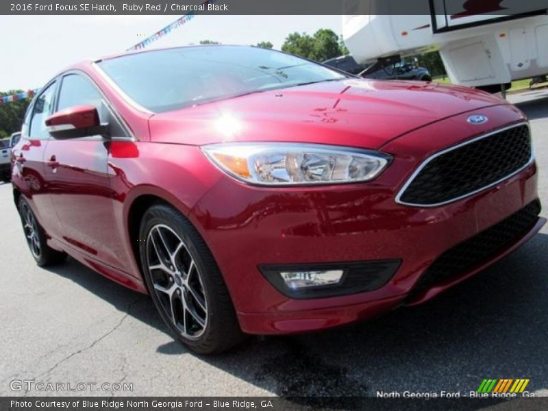 Ruby Red / Charcoal Black 2016 Ford Focus SE Hatch