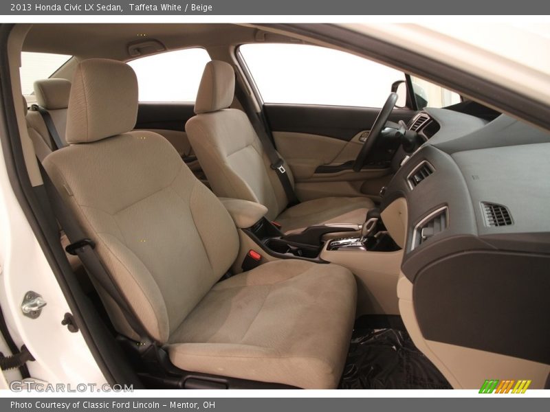 Taffeta White / Beige 2013 Honda Civic LX Sedan