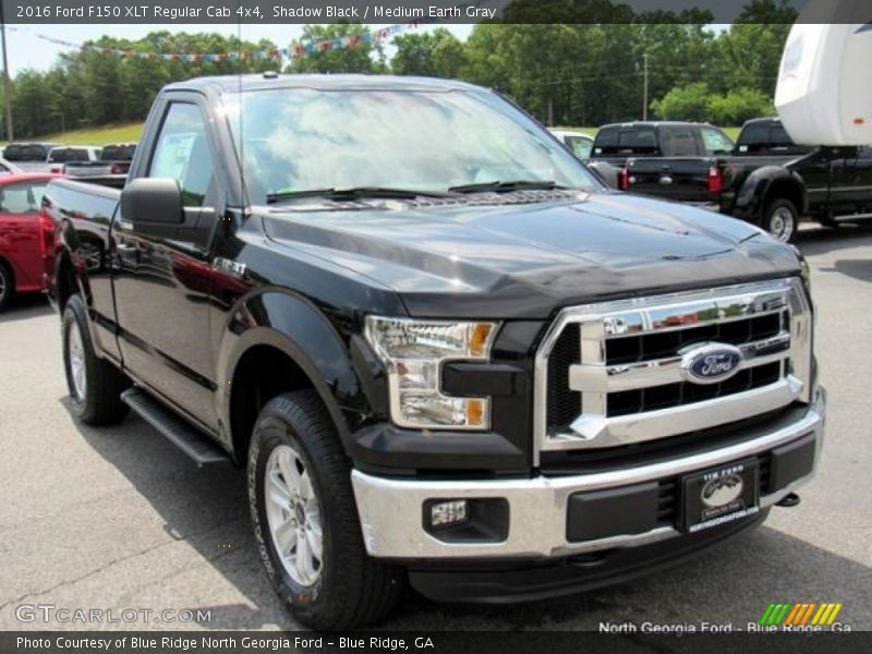 Shadow Black / Medium Earth Gray 2016 Ford F150 XLT Regular Cab 4x4