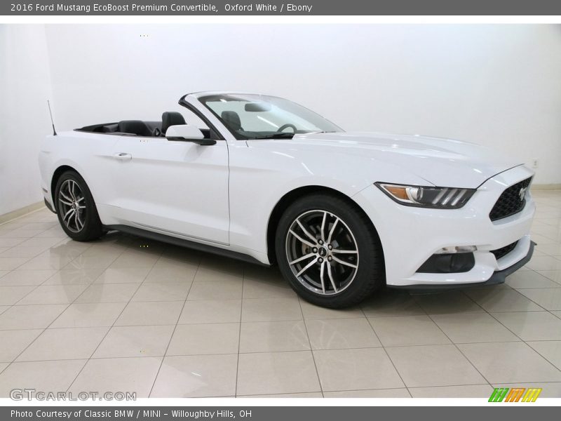 Oxford White / Ebony 2016 Ford Mustang EcoBoost Premium Convertible
